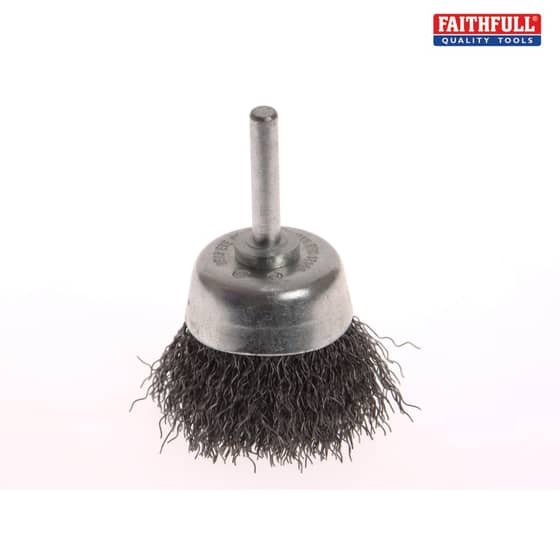 Faithfull Wire Brush Shaft Mounted 70mm x 25mm 0.30mm - 31075064300