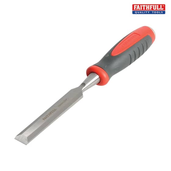 Faithfull Bevel Edge Chisel Red Soft-Grip 19mm (3/4in) - ERKX2019