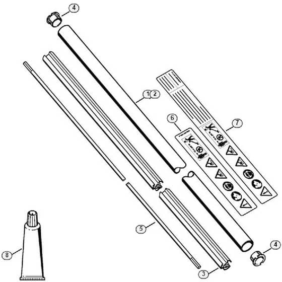 Genuine Stihl FC110 / O - Drive tube assembly FC 110