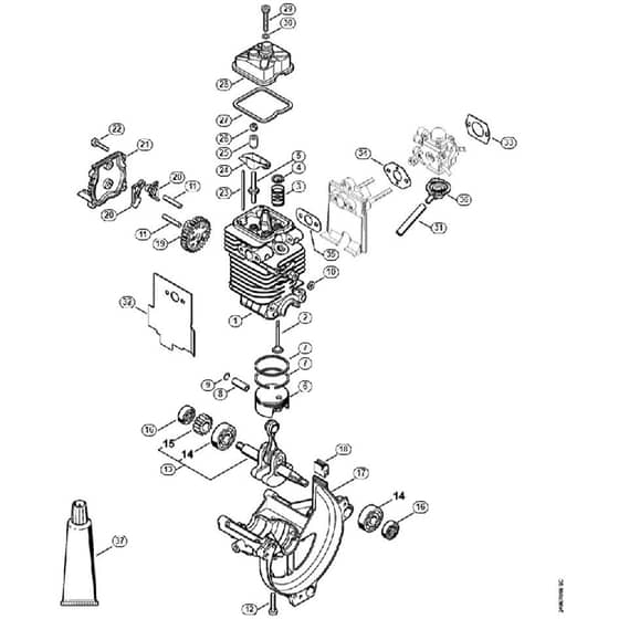 Genuine Stihl FC110 / V - Engine Ø 40 mm