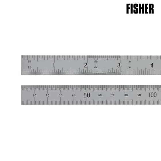 Fisher Satin Chrome Rule 150mm / 6in - FC06