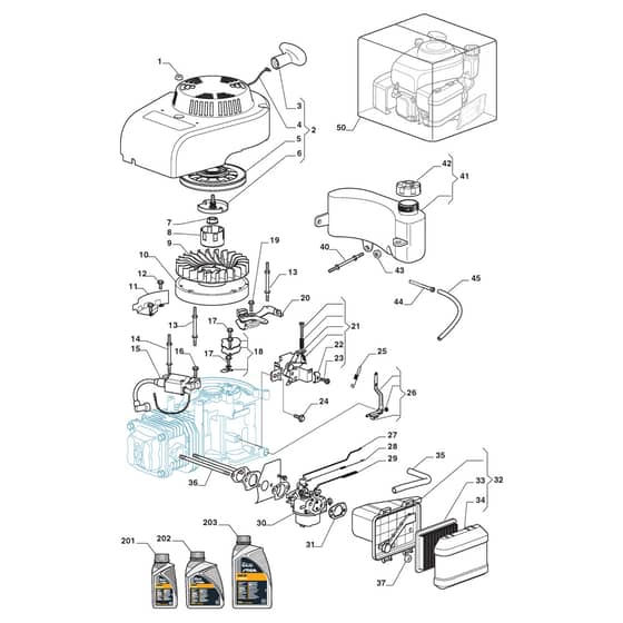 FL 54 LSG - 2010-2013 - 298706145/CST - Castel Garden Rotary Mower Engine - ST. WBE0701 Diagram