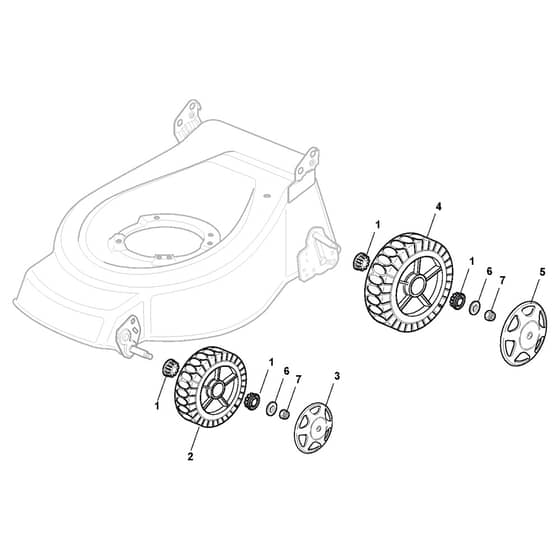 FL 54 LSG - 2010-2013 - 298706145/CST - Castel Garden Rotary Mower Wheels and Hub Caps Diagram