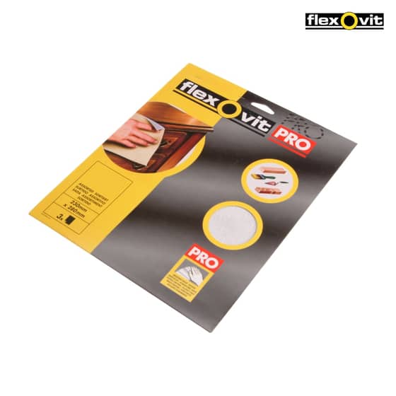 Flexovit Silicon Carbide Finishing Sanding Sheets 230 x 280mm Fine 240g (3) - 63642526300