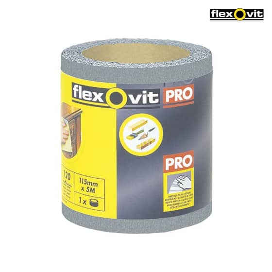 Flexovit High Performance Finishing Sanding Roll 115mm x 5m 320g - 63642526420