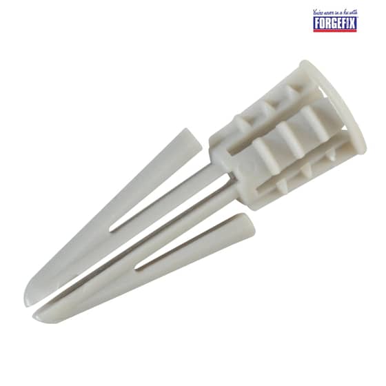 Forgefix Nylon Plasterboard Plugs 4mm Forge Pack 10 - FPCFN10