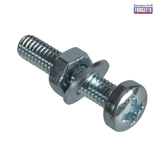 Forgefix Machine Screw Pozi Pan Head ZP M4 x 20mm Forge Pack 18 - FPMSPH420