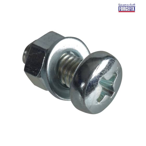 Forgefix Machine Screw Pozi Pan Head ZP M5 x 12mm Forge Pack 14 - FPMSPH512