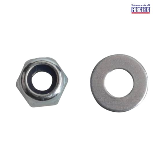 Forgefix Nyloc Nuts & Washers Zinc Plated M3 Forge Pack 60 - FPNYLOC3