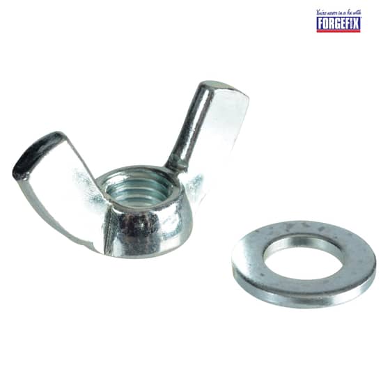 Forgefix Wing Nut & Washers ZP M12 Forge Pack 4 - FPWING12