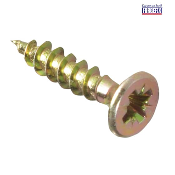 Forgefix Multi-Purpose Pozi Screw CSK ST ZYP 4.0 x 20mm Box 200 - MPS420Y