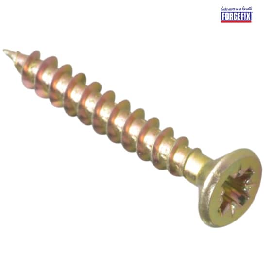 Forgefix Multi-Purpose Pozi Screw CSK ST ZYP 4.0 x 30mm Box 200 - MPS430Y