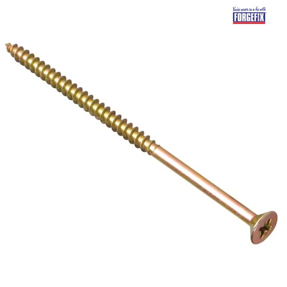 Forgefix Multi-Purpose Pozi Screw CSK ST ZYP 5.0 x 100mm Box 100 - MPS5100Y