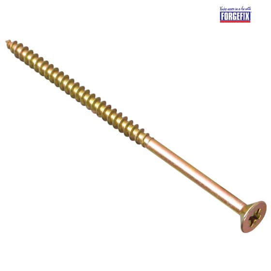Forgefix Multi-Purpose Pozi Screw CSK ST ZYP 6.0 x 100mm Box 100 - MPS6100Y