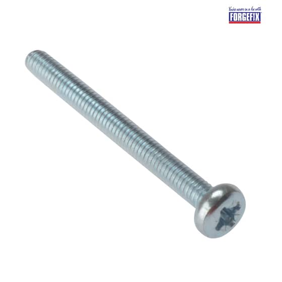 Forgefix Machine Screw Pozi Pan Head ZP M4 x 40mm Bag 25 - 25MSPH440