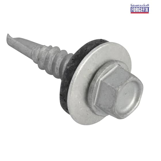 Forgefix TechFast Hex Head Roofing Screw Self-Drill Light Section 5.5 x 25mm Pack 100 - TFHL5525