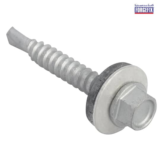 Forgefix TechFast Hex Head Roofing Screw Self-Drill Light Section 5.5 x 38mm Pack 100 - TFHL5538