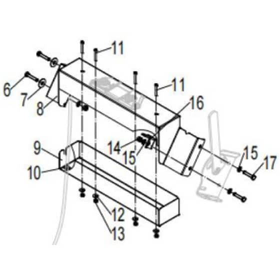 Cobra FORTIS14L - Cylinder Lawn Mower Apr 2023 Console Frame Diagram