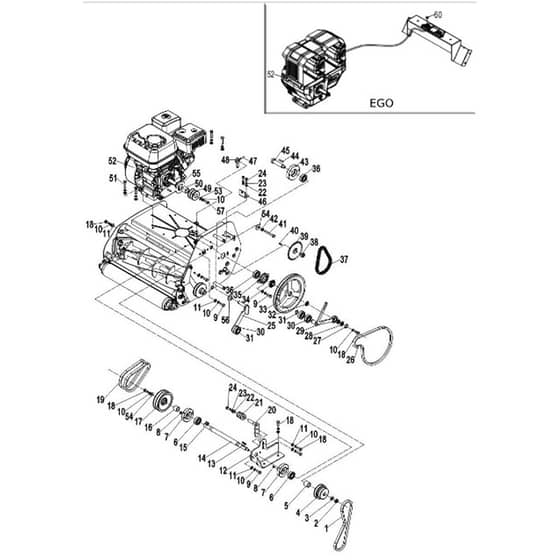 Cobra FORTIS14L - Cylinder Lawn Mower Apr 2023 Transmission Assembly Diagram