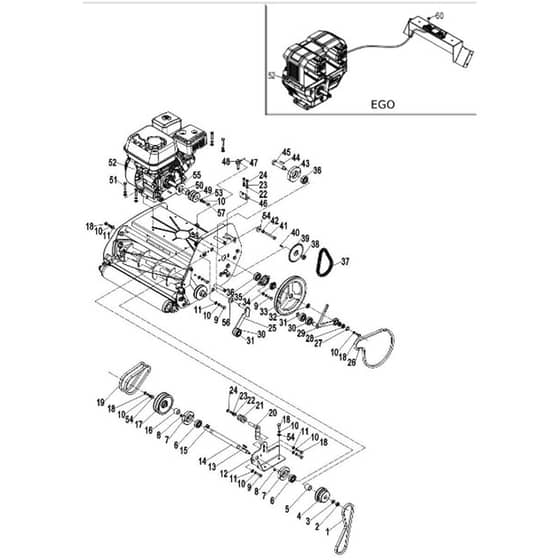 Cobra FORTIS17B - Cylinder Lawn Mower Apr 2023 Transmission Assembly Diagram