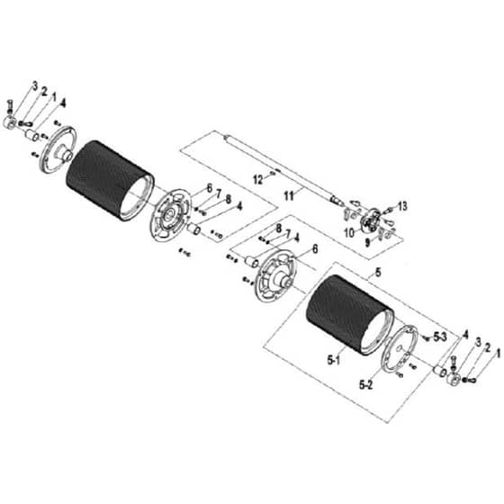 Cobra FORTIS20B - Cylinder Lawn Mower Apr 2023 Drive Roller Assy Diagram