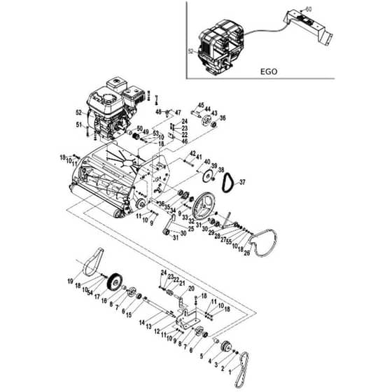 Cobra FORTIS20B - Cylinder Lawn Mower Apr 2023 Transmission Assembly Diagram