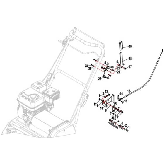 Cobra FORTIS25B - Cylinder Lawn Mower Apr 2023 Blade Brake Clutch Assy Diagram