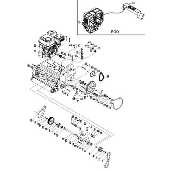 Cobra FORTIS25B - Cylinder Lawn Mower Apr 2023 Transmission Assembly Diagram