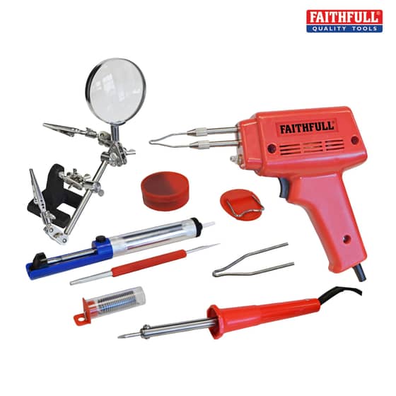 Faithfull SGKP Soldering Gun 100 Watt & Iron Kit 30 Watt 240 Volt - SK300M