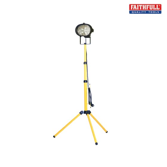 Faithfull Single Tripod Site Light 500 Watt 240 Volt