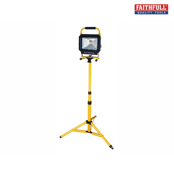 Faithfull COB LED Single Pod Tripod Sitelight 2100 Lumen 30 Watt 110 Volt - GL2630