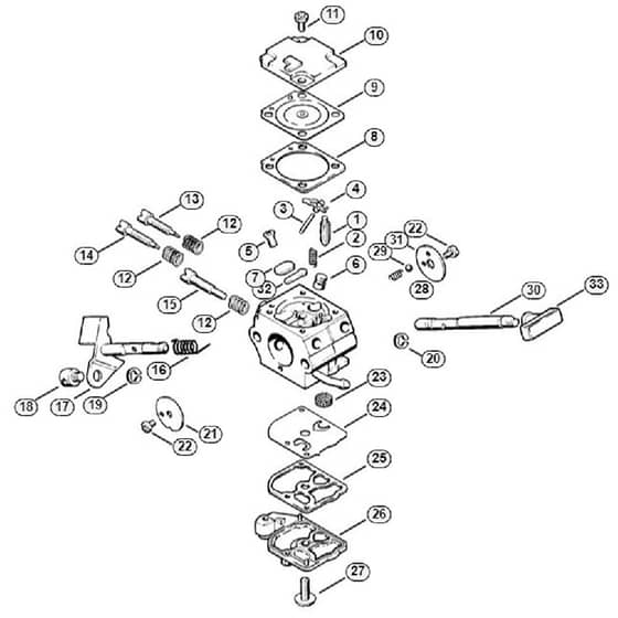Genuine Stihl FR106 / F - Carburetor SK5, C1Q-SK5