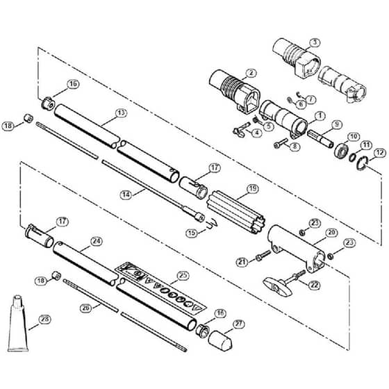 Genuine Stihl FR130 T / K - Drive tube assembly