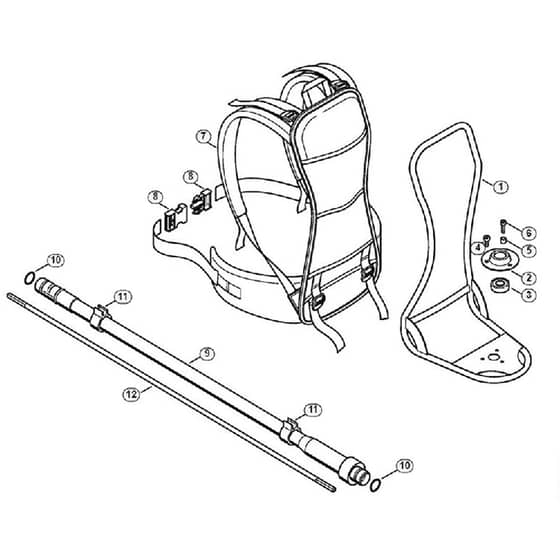 Genuine Stihl FR131 T / G - Support frame, Flexible shaft