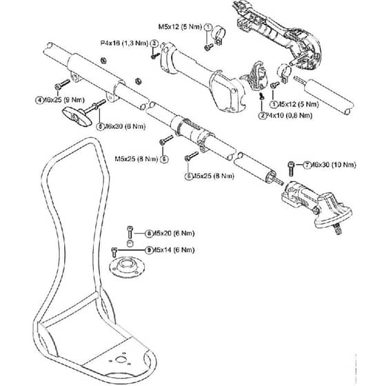 Genuine Stihl FR131 T / O - Tightening torques