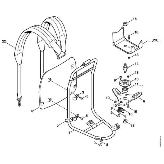Stihl FR135 - Support Frame - Parts Diagram