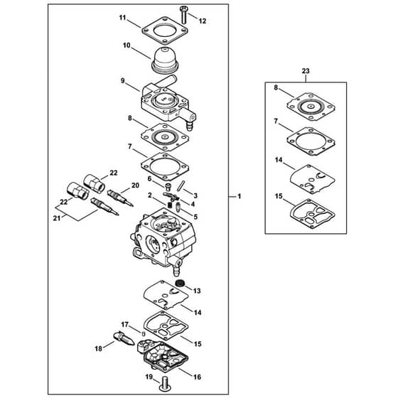 Stihl FR235.0 - Carburetor 4151-02 - Parts Diagram