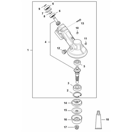 Stihl FR235.0 - Gear Head - Parts Diagram