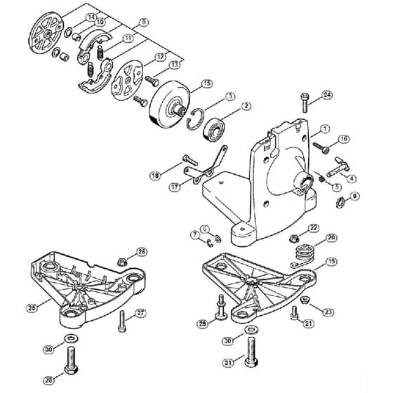 Genuine Stihl FR350 / Q - Clutch housing