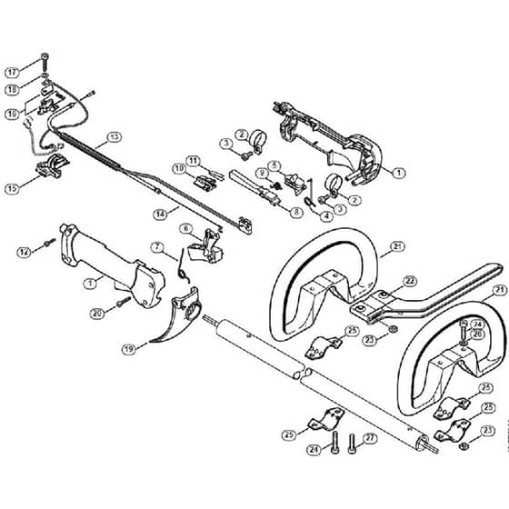 Genuine Stihl FR450 / S - Control handle