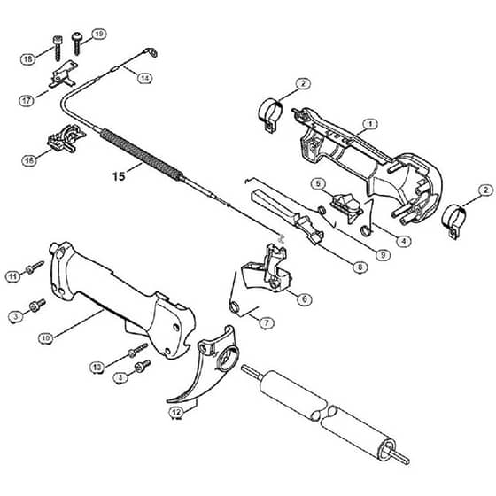 Genuine Stihl FR450 / T - Control handle (09.2003)