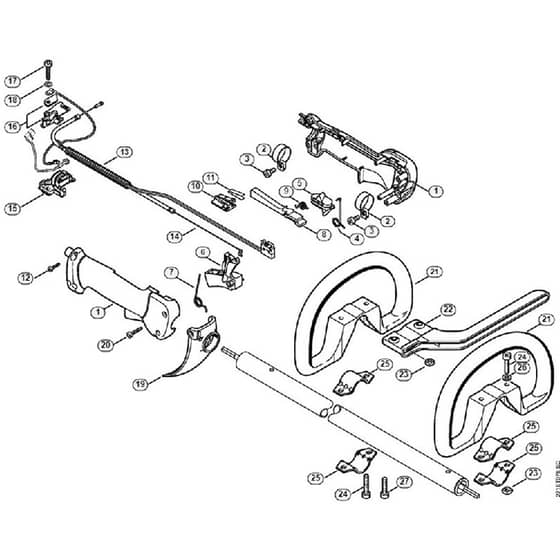 Genuine Stihl FR480 / S - Control handle