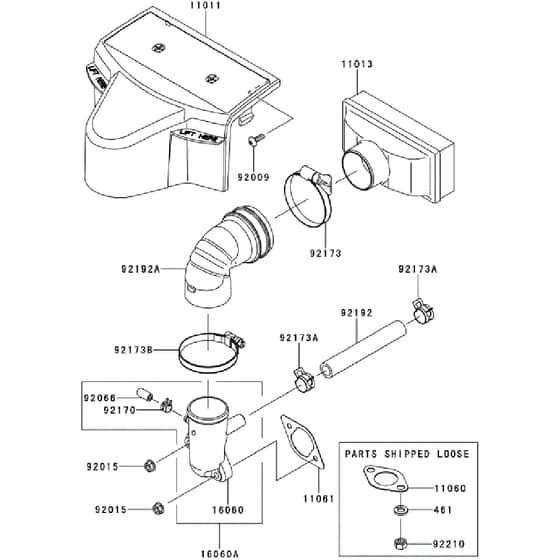 Countax Fr541V - 09 Air Filter Muffler