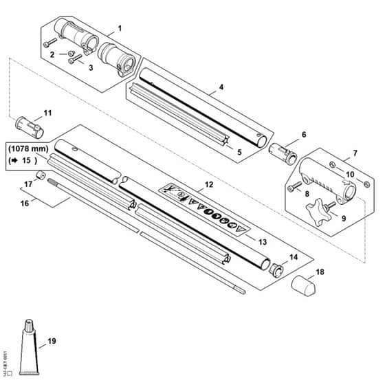 Stihl FR 460.0 TC-EFM - Drive Tube Assembly - Parts Diagram
