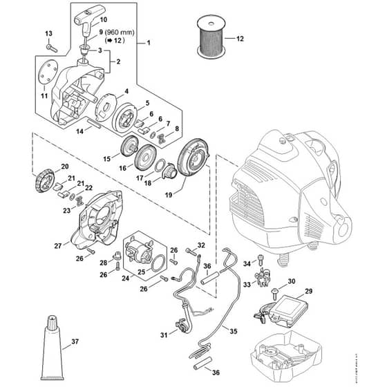 Stihl FR 460.0 TC-EFM - Rewind Starter Fr 460 Electric Starter - Parts Diagram