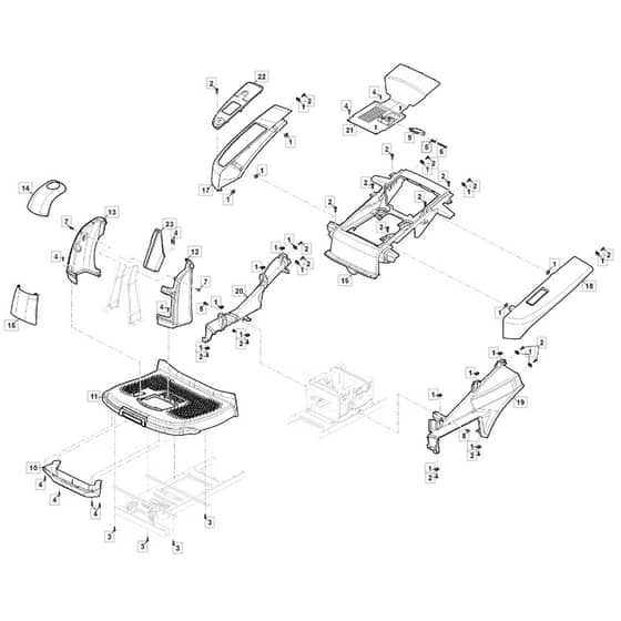 Freedom 28e - 2022 - 2T0250483/M22W - Mountfield Ride On Mower Body Diagram