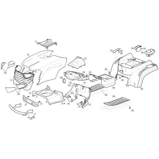 Freedom 30e - 2021 - 2T2200483/M21 - Mountfield Ride On Mower Body Diagram
