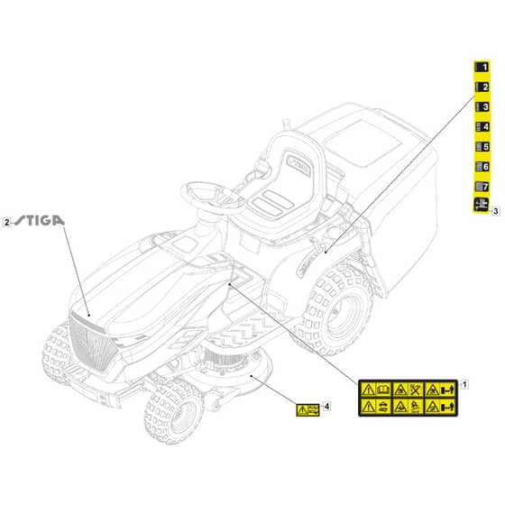 Freedom 30e - 2021 - 2T2200483/M21 - Mountfield Ride On Mower Labels Diagram