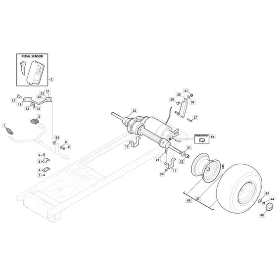 Freedom 30e - 2021 - 2T2200483/M21 - Mountfield Ride On Mower Transmission Diagram