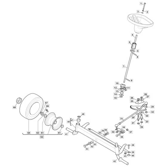 Freedom 30e - 2022 - 2T2200483/M22 - Mountfield Ride On Mower Steering Diagram